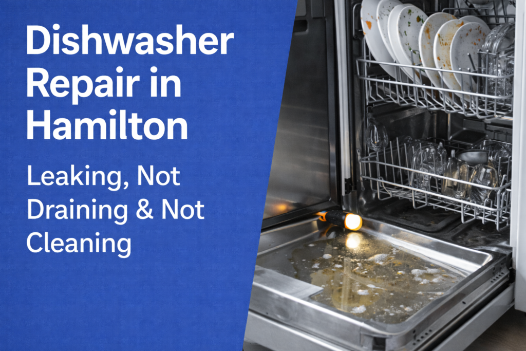 Dishwasher Repair in Hamilton — Leaking, Not Draining & Not Cleaning (Complete Guide)