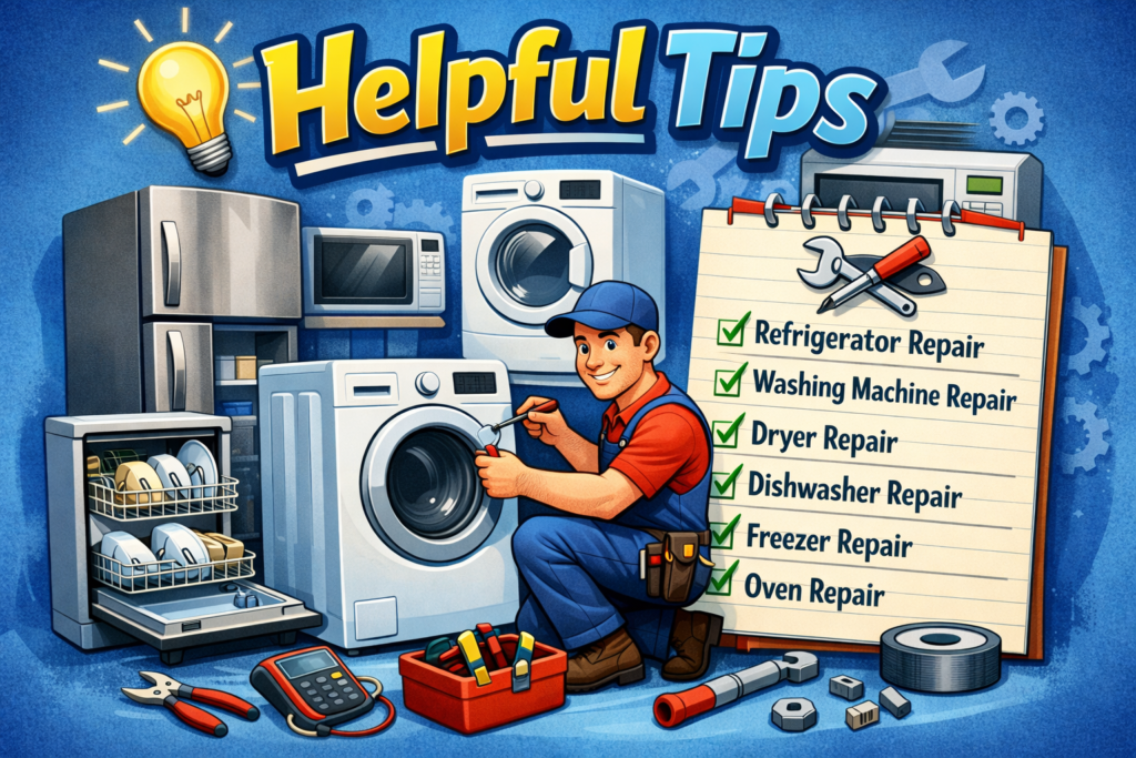 Quick fix appliance expert healptup tips