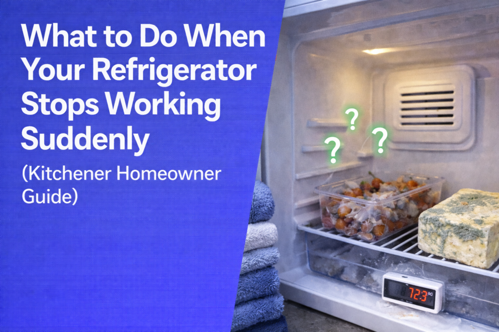 What to Do When Your Refrigerator Stops Working Suddenly (Kitchener Homeowner Guide)
