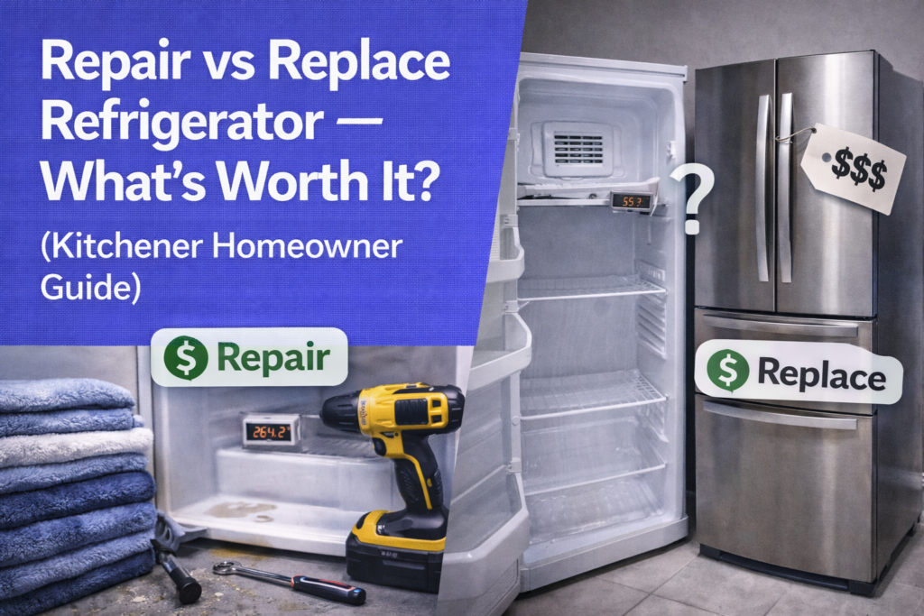 Repair vs Replace Refrigerator — What’s Worth It? (Kitchener Homeowner Guide)