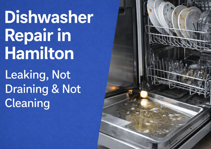 Dishwasher Repair in Hamilton — Leaking, Not Draining & Not Cleaning