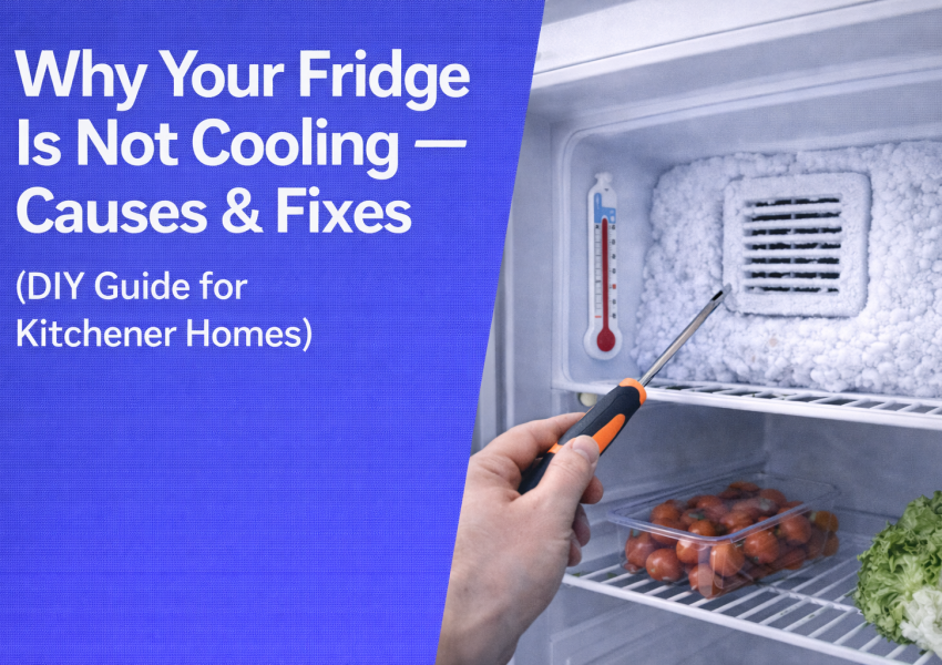 Why Your Fridge Is Not Cooling — Causes & Fixes (DIY Guide for Kitchener Homes)